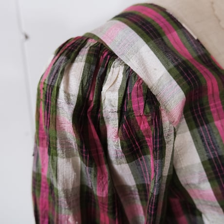 Tyrol dress "pink × check"