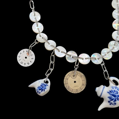 eski. original shell chain necklace "pot&cup"