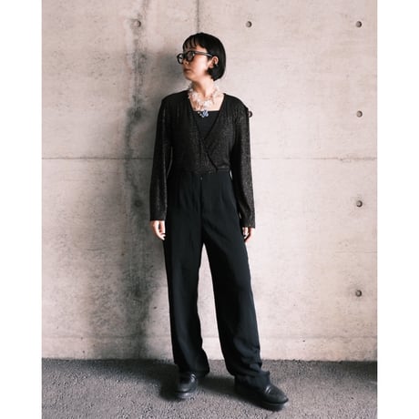 jump suits "black × lame"