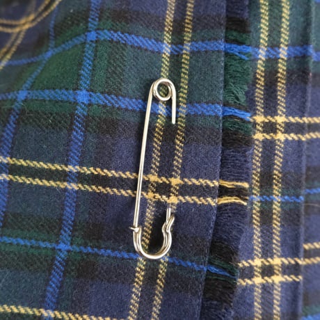 wool check skirt