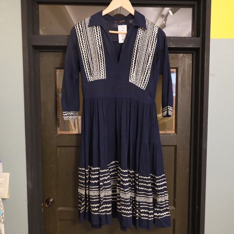 〜60s vintage dress / navy