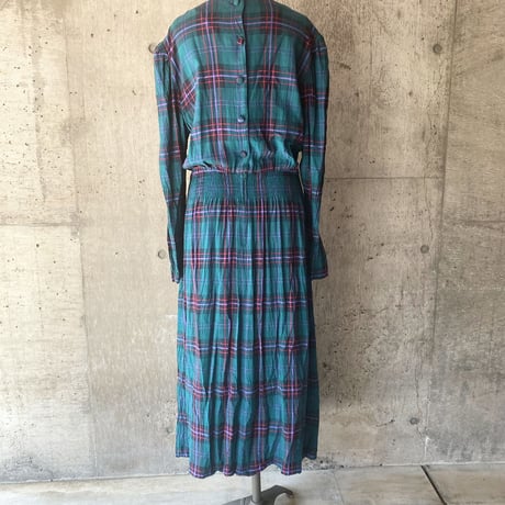 〜80s karin stevens/long check dress