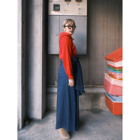 super long  sleeve denim dress