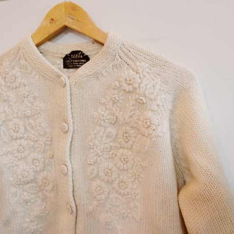 〜70s embroidery knit cardigan