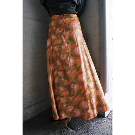 〜70s vintage gold flare skirt