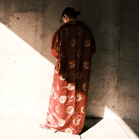 China  gown / wine red