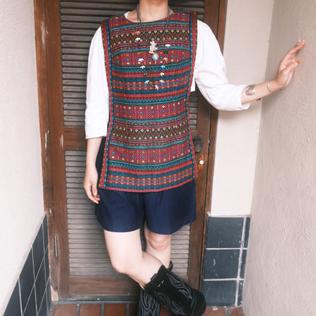 embroidery vest with Ladybug