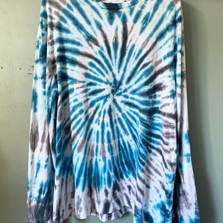 tie-dye long-sleeve tee "Blue"