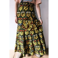 African batik wrap skirt