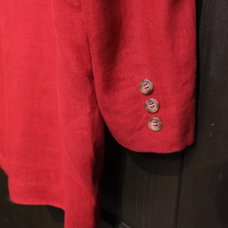 PERTE-BY-KRIZIA / linen tailored jacket / red