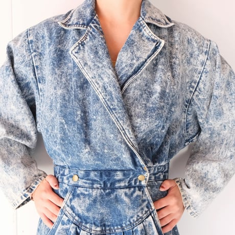 chemical denim all-in-one