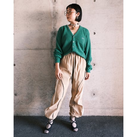 acryl cardigan / green