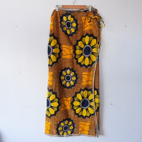 African batik wrap skirt