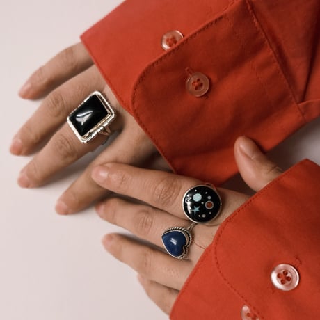 navajo "MatthewJack" / space motif inlay ring