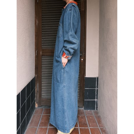 denim long coat