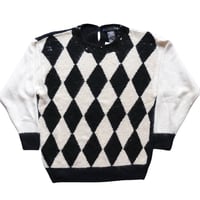 monotone argyle knit