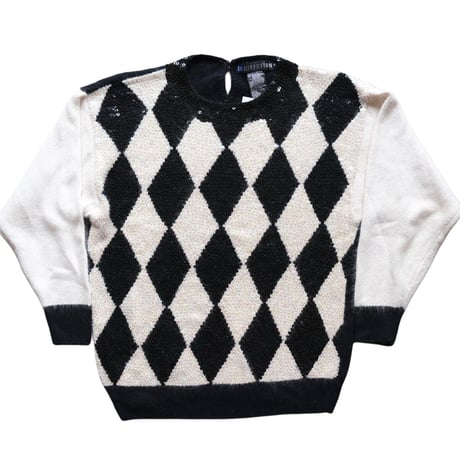 monotone argyle knit