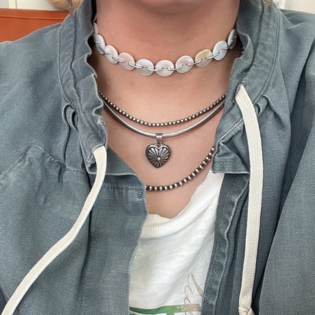 eski. original shell chain "plain" choker & bracelet