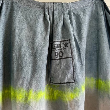 eski.  original dress / overdye × hand paint "border"