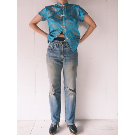 s/s china tops / blue