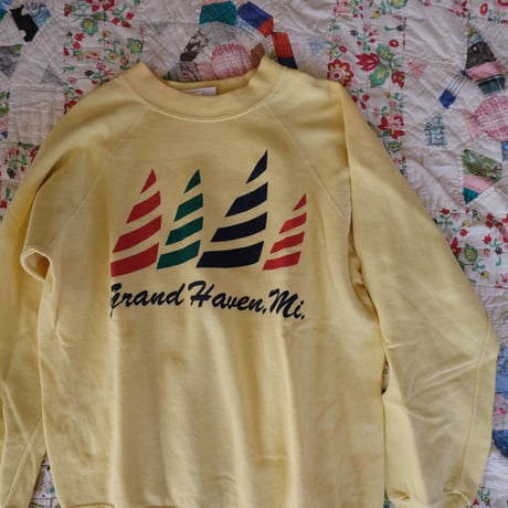〜80s / print sweat "yacht"