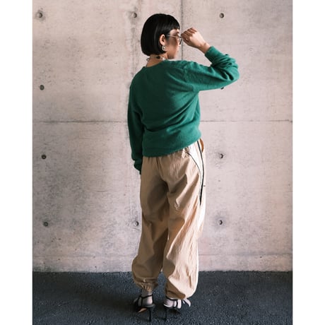 acryl cardigan / green