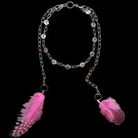 eski. original shell chain necklace "feather"