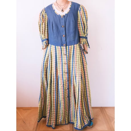 tyrol dress / yellow check