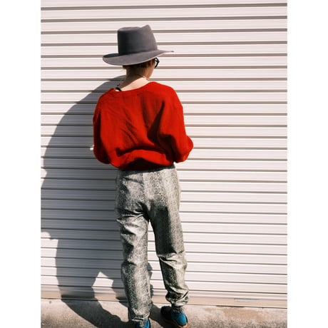 Arnold Palmer / acryl knit cardigan / red
