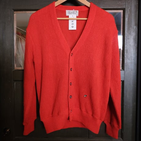 Arnold Palmer / acryl knit cardigan / red