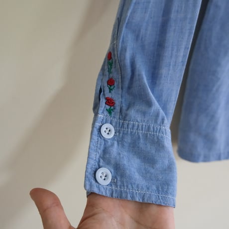 70s rose chambray shirt