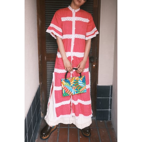 mexican cotton dress / pink