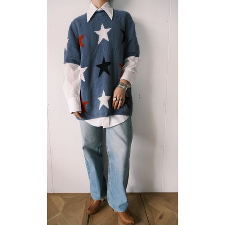"star" cotton knit
