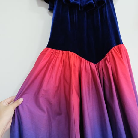 velours × gradation dress