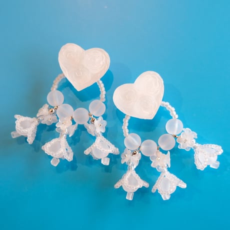 lili by SERI / "vintage rose heart" mini hoop