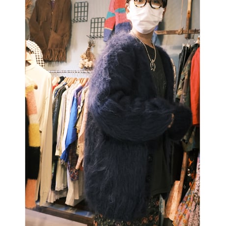 "BAA COSTUME MFG." / king  mohair  sweater / navy
