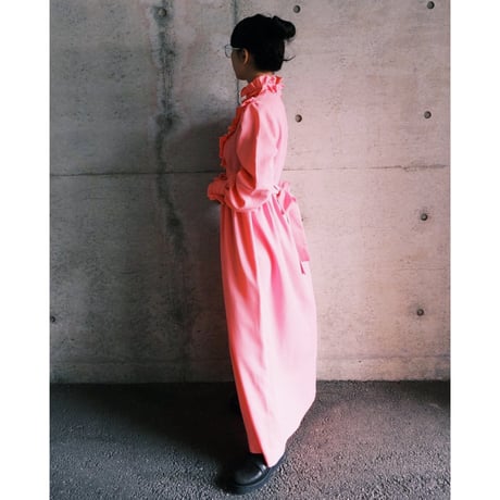 70s pink frill dress