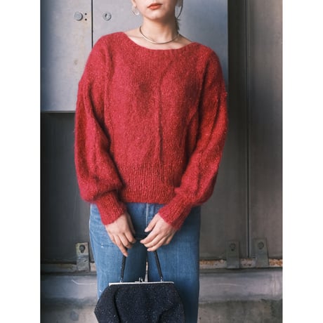 pink glitter knit