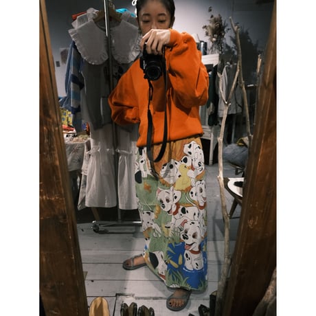 eski. original remake / bed sheet skirt "101 Dalmatians"
