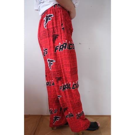"FALCONS" easy pants / red