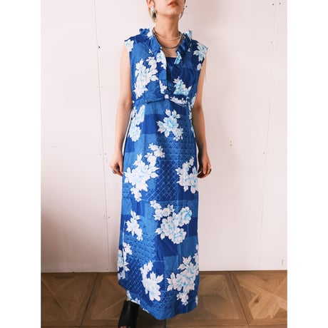 N/S flower dress / blue