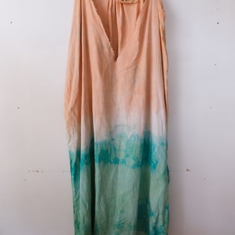eski.  original dress / overdye "orange×green"