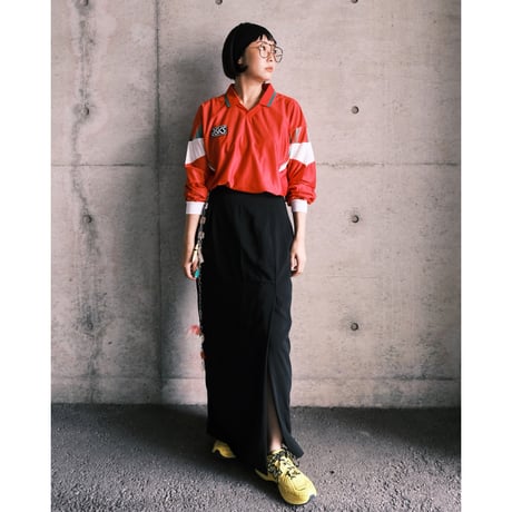 black poly skirt
