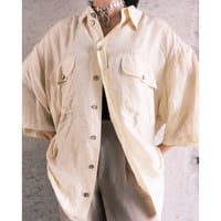S/S silk shirt / "ivory"