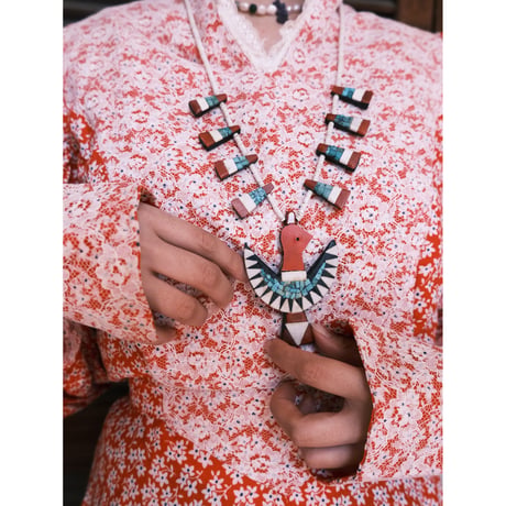 Santo Domingo/ "battery bird" necklace