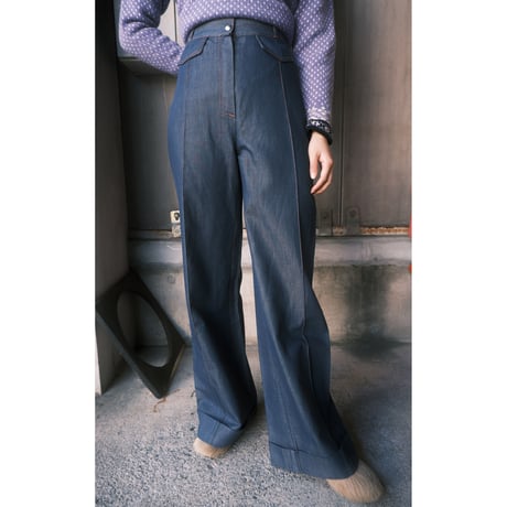 〜70s unknown / light oz flare chambray pants
