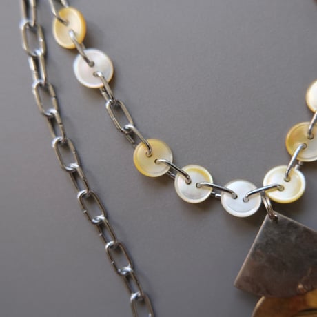 eski. original shell chain necklace "△○"