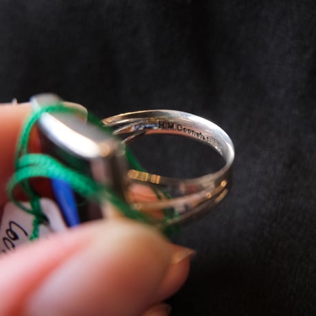 inlay square ring / lapis lazuli "Harlan & Monica Coonsis"