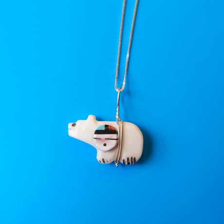 ZUNI / "bear" fetish necklace