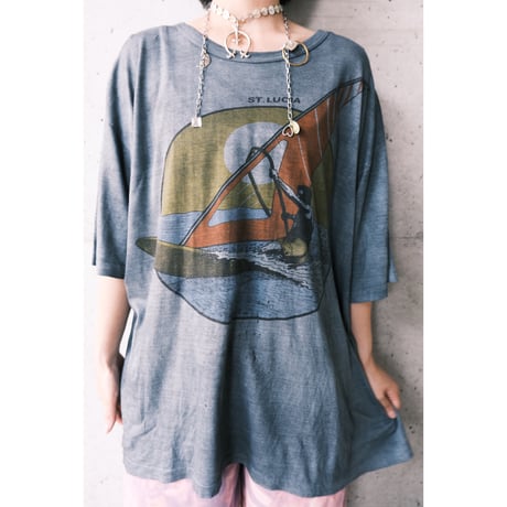over dye tee / black